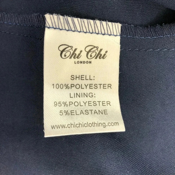 Chi Chi London Marissa Dress  NWT | Navy | Size 6 - Picture 6 of 7